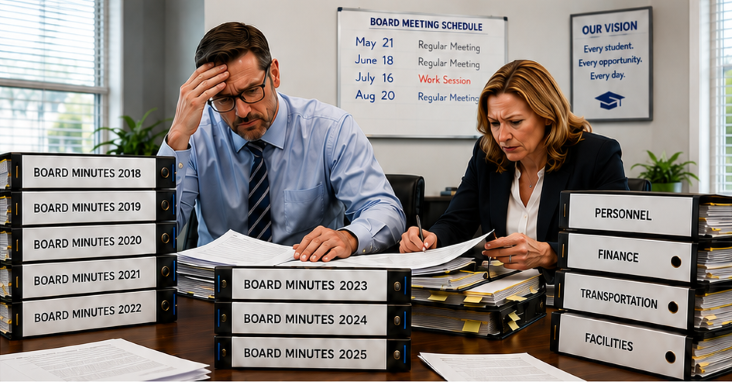 searching board minutes